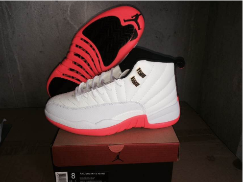 Air Jordan 12 White Orange Shoes - Click Image to Close